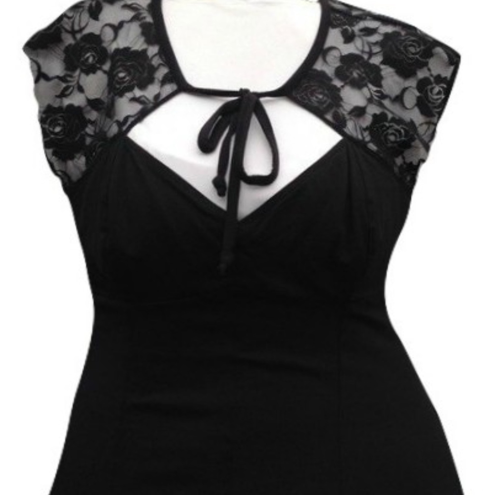 Black Lacy Top