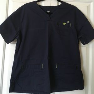 Blue and Green Scrub