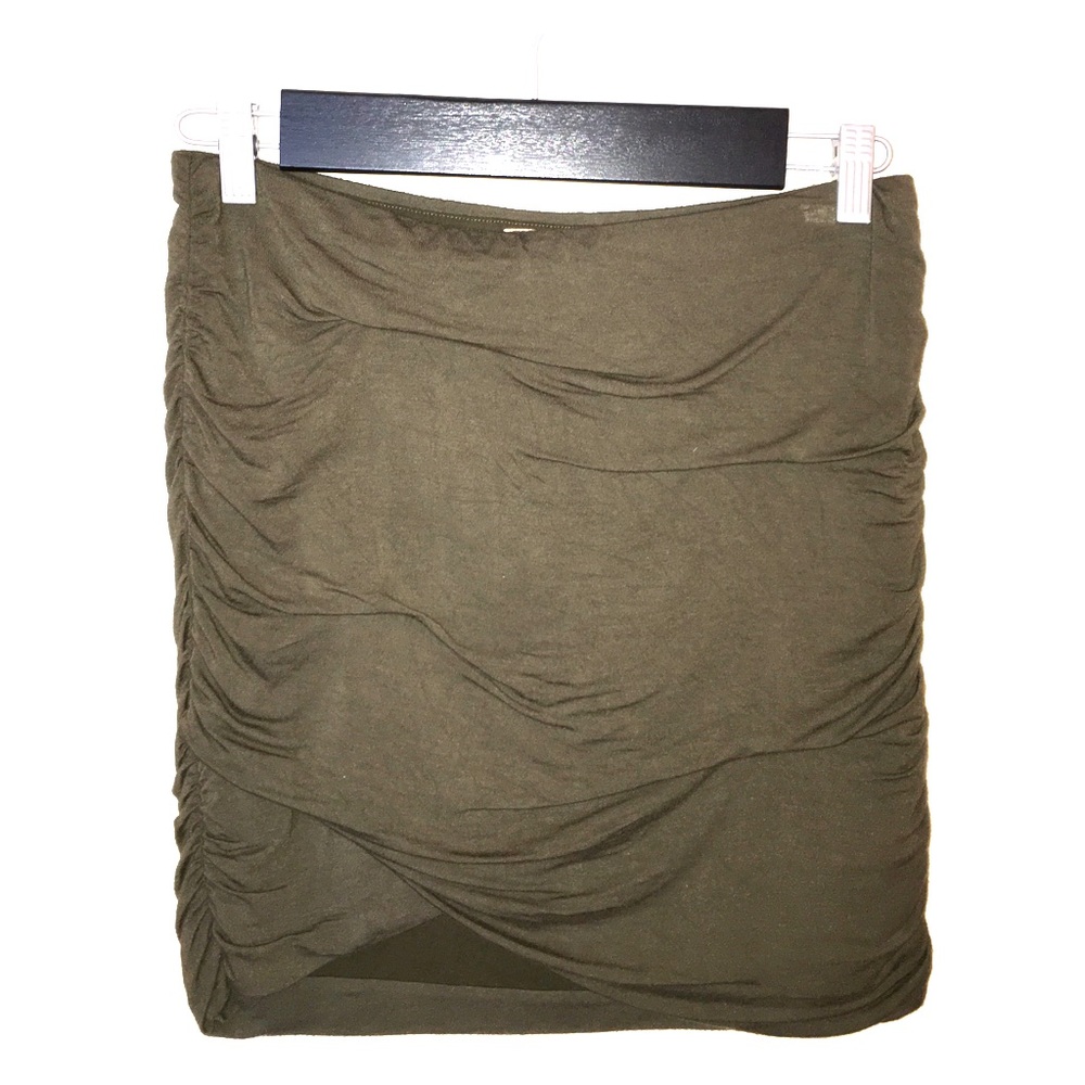 Free People-Essential Scrunch Skirt-Army Green