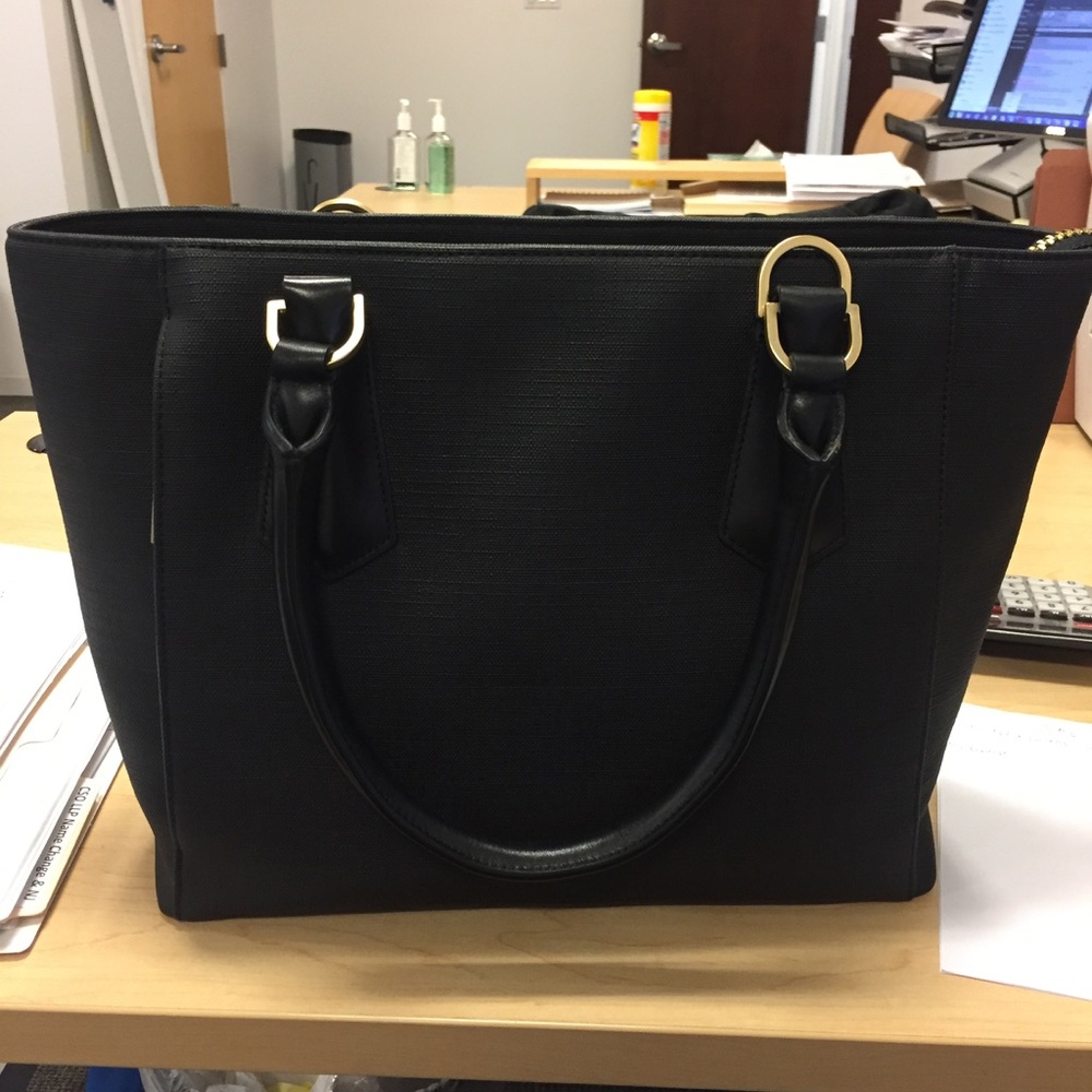 Dagne Dover Midi Tote with dust bag Onyx