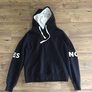 Black "YES and NO" hoodie