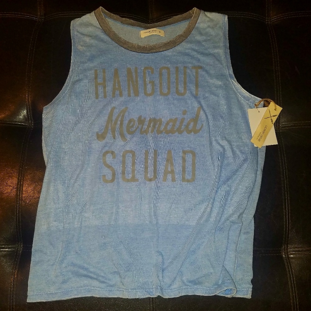 Hangout Mermaid Squad Muscle Tee Tank Top