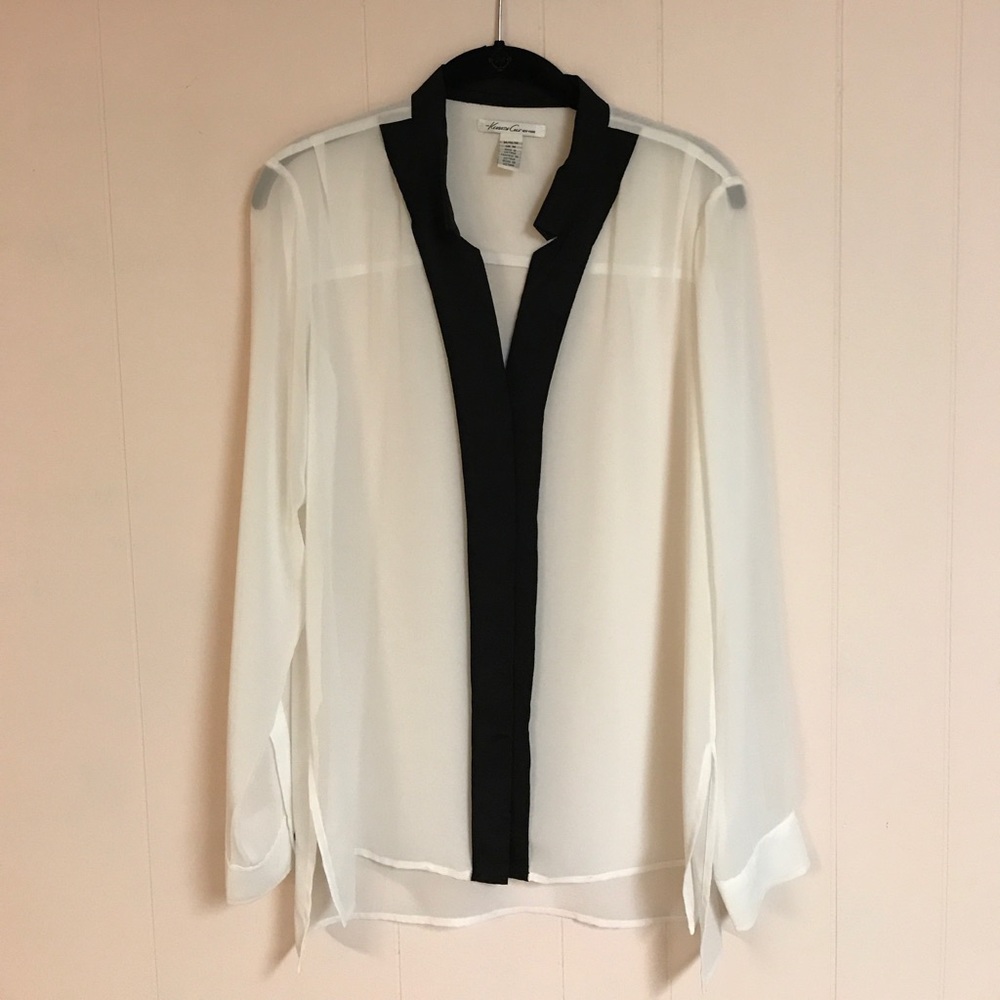 Kenneth Cole transparent blouse