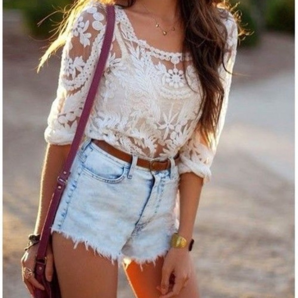 white lacey tank top coverup
