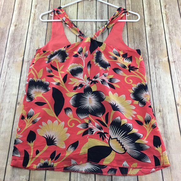 J. Crew Twist-Back Top In Hibiscus Floral Silk - Picture 3 of 8
