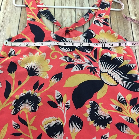 J. Crew Twist-Back Top In Hibiscus Floral Silk - Picture 7 of 8