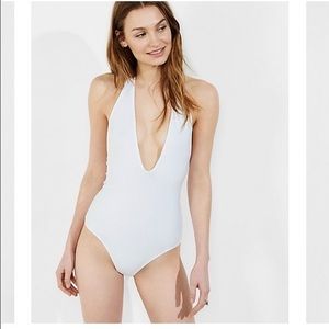 NWT White Halter Bodysuit Express