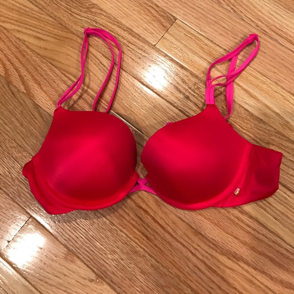 Red Victoria's Secret bra.