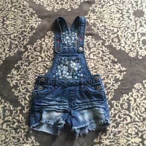 Adorable girls jean overalls