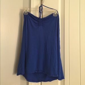 ☀️5/25☀️Strapless Blue Top with Neck Tie