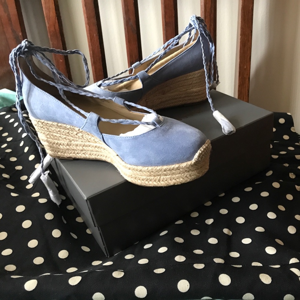 Ann Taylor suede espadrilles