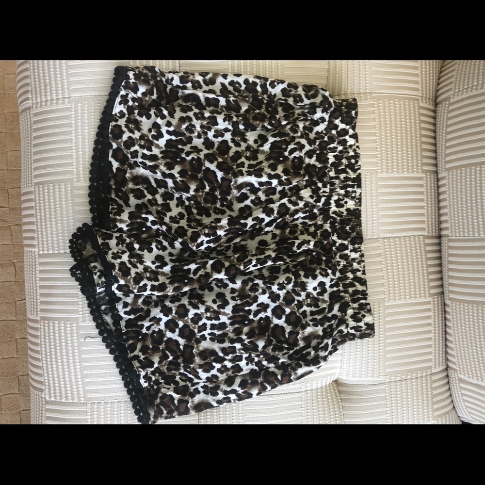 Cheetah patterned soft shorts