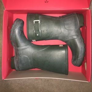 Women's Hunter Green Short Adjustable Rain Boots