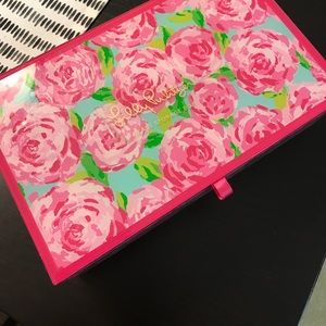 Lilly Pulitzer Glass Storage Box