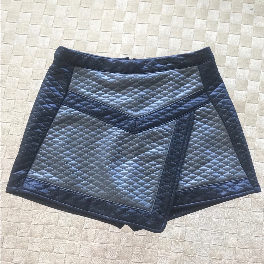 Quilted envelope skirt