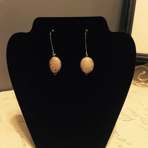 Custom-made stone earrings