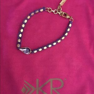 Silpada Designs K&R Brass and Purple Bracelet