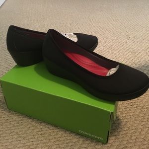 Crocs ballet style wedge