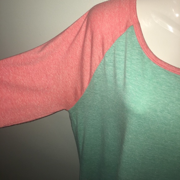 Sold! 🔴BaseballTee #Julia Mint Coral #SuperSoft - Picture 5 of 7