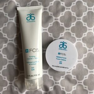 Arbonne FC5 cleanser and mattifying powder