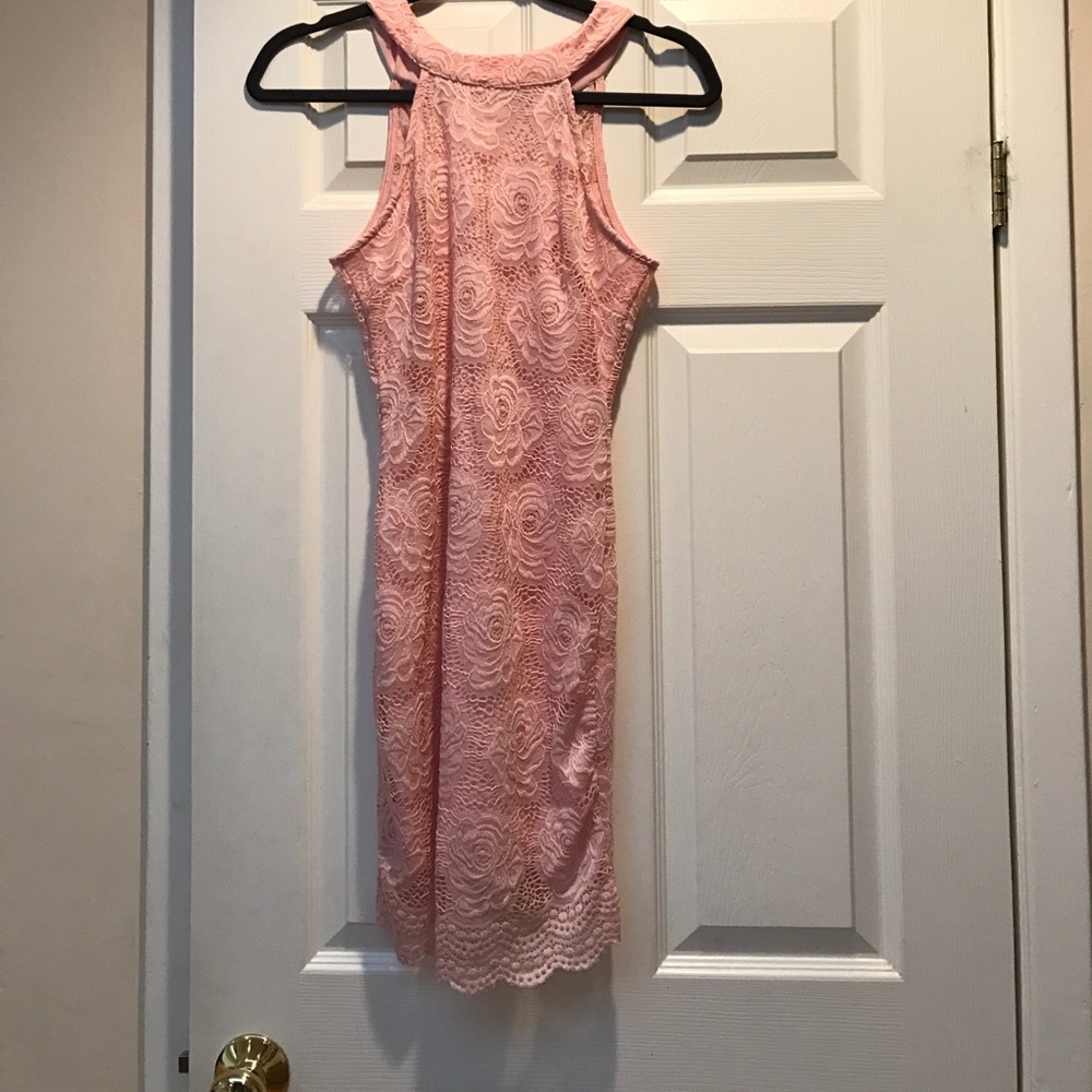 Light pink/peach lacy dress