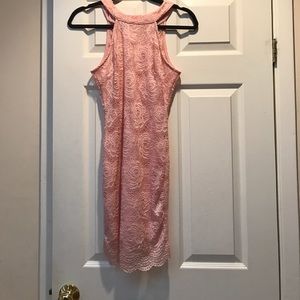 Light pink/peach lacy dress