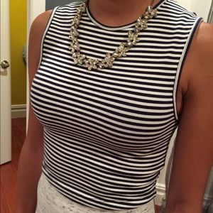 Aritzia Sunday Best Striped Cropped Top