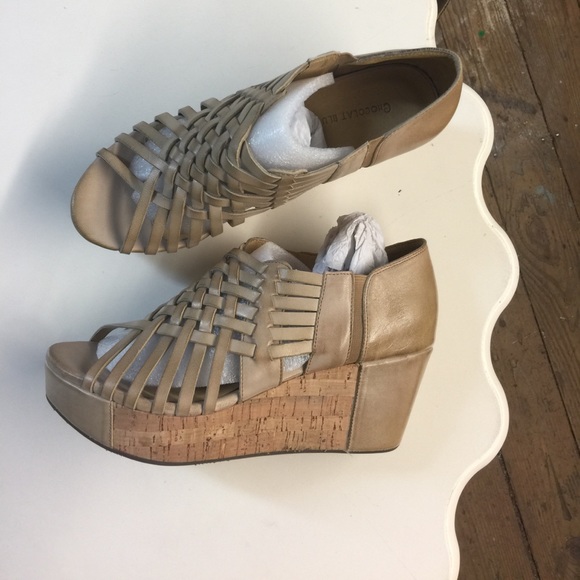 chocolat blu web woven wedge