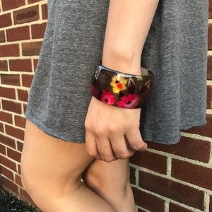 Wooden bangle bracelet