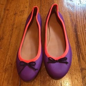 JCrew Purple and Orange Flats