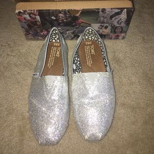 Classic Silver Glitter Toms