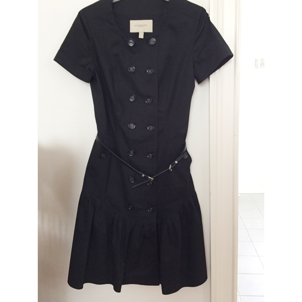 Black button up Burberry dress