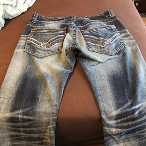 Men's Buckle Black 3 fit Jean with red detail