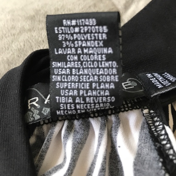 Black/pink flowered and zebra print tank top - Picture 5 of 5