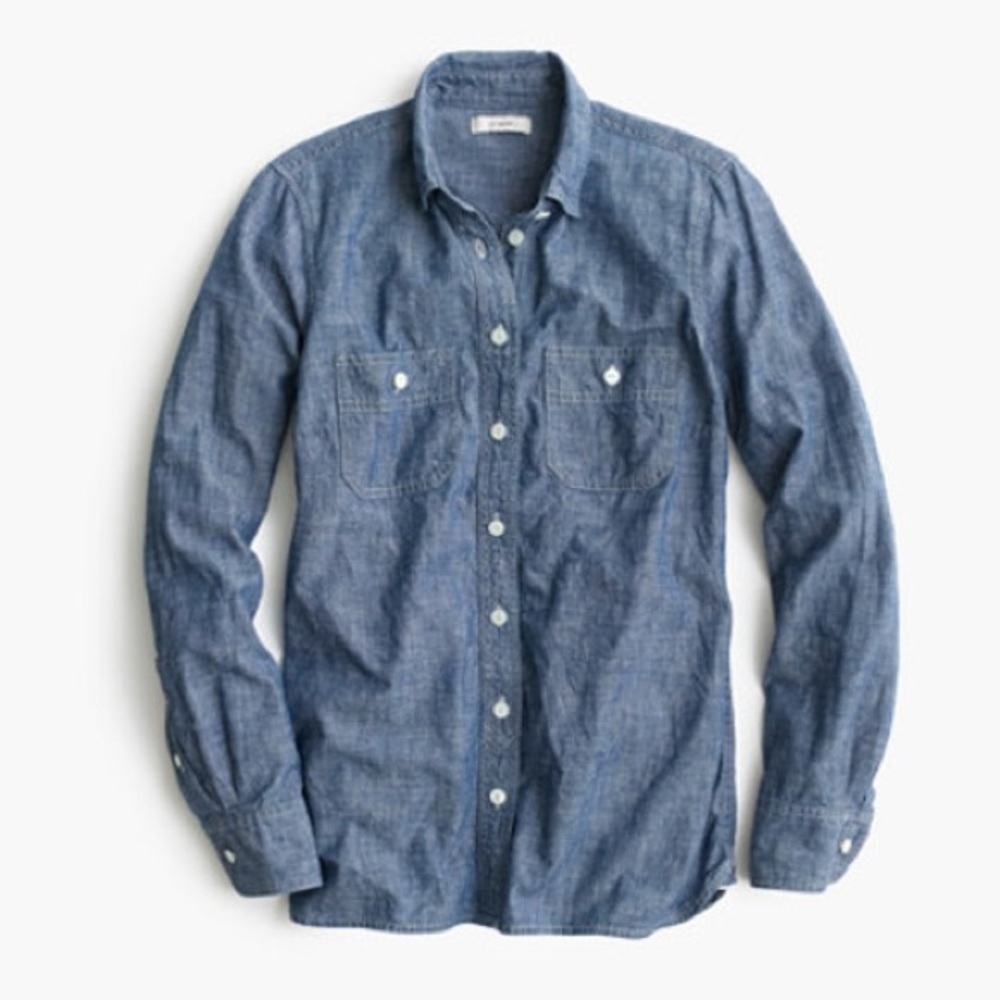 J Crew Chambray Button Down - image 1