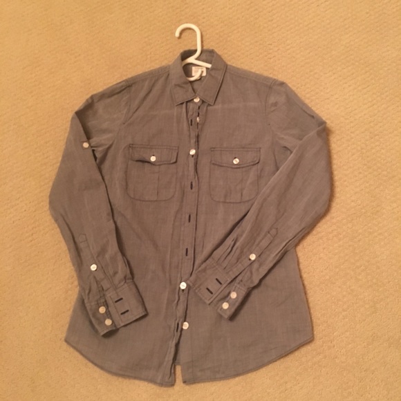 J CREW Chambray Button Down - Picture 2 of 2
