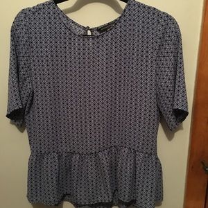 Banana Republic Boxy Peplum Blouse