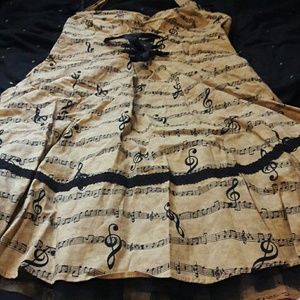 Treble clef and music note dress