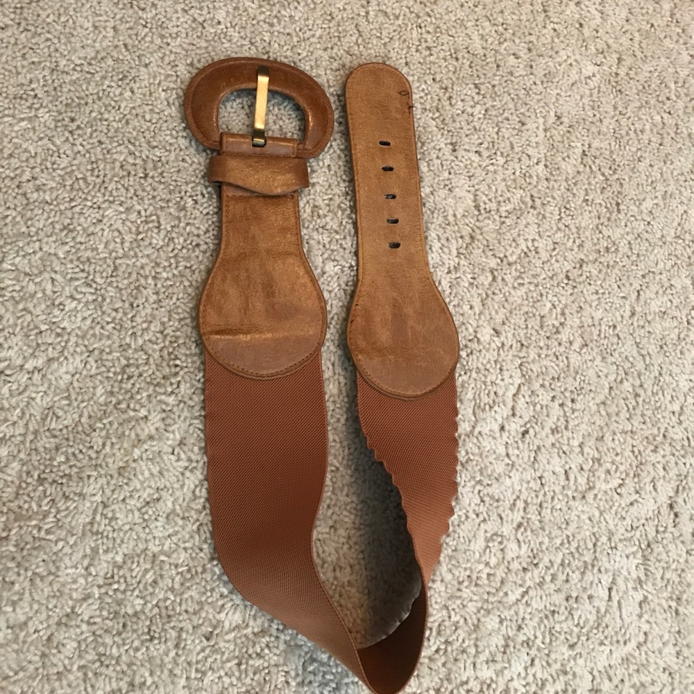 Thick Brown Faux Leather Belt