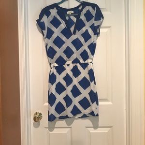 blue and white print Umgee dress