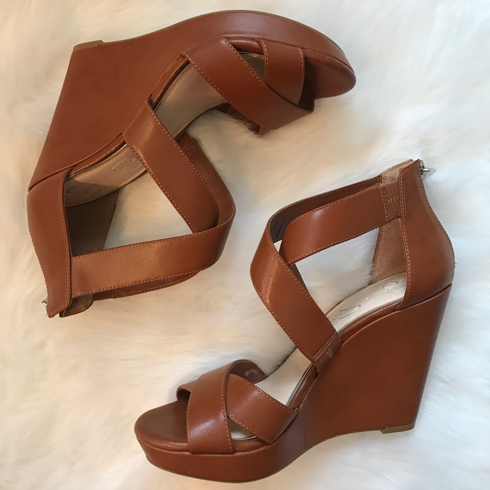 Jessica Simpson "Jaydn" Wedges in Luggage