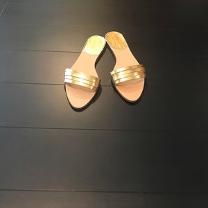 NEW - Zara gold metallic flats