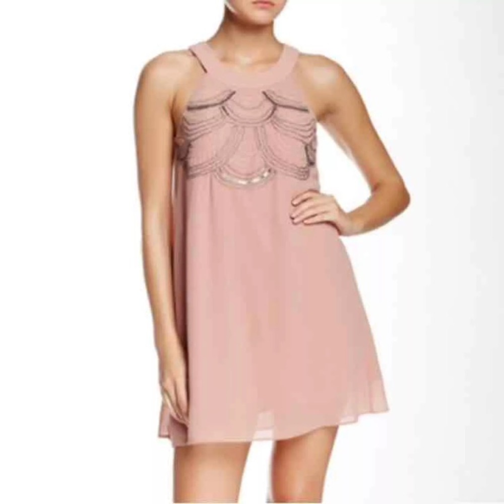 Beaded Blush Pink Dress