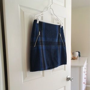 Gap Wool Plaid Miniskirt