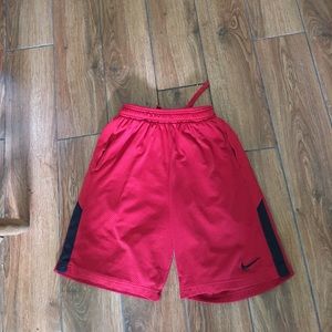 Nike Red with black trim boys shorts small