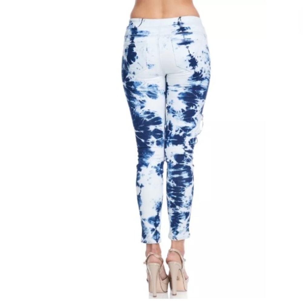  Plus Jogger Acid Ripped Skinny Stretch Jeans - Picture 6 of 8