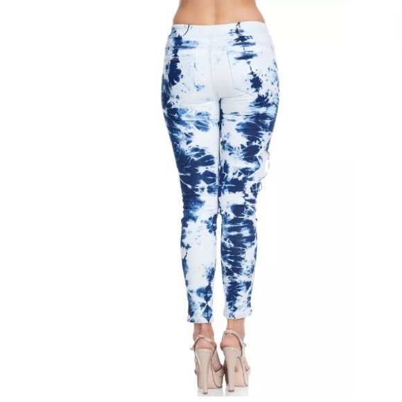  Plus Jogger Acid Ripped Skinny Stretch Jeans - Picture 6 of 8