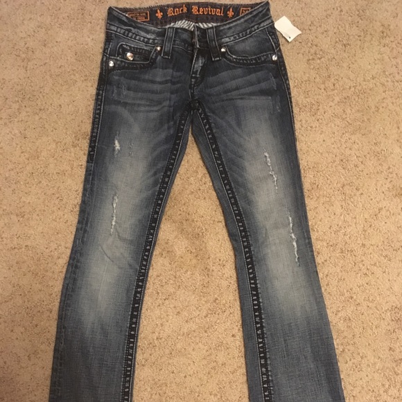 Size 25 rock revival boot cut jeans regular inseam - Picture 1 of 3