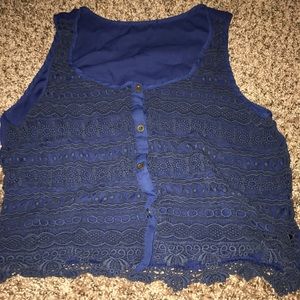 Blue cropped tank
