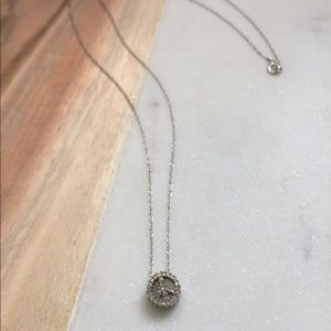 Solid gold diamond necklace